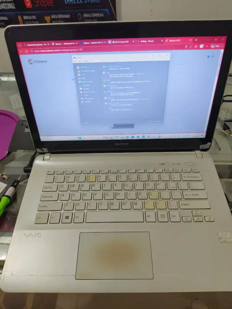 Laptop Sony Vaio SVF14 Core i3 Ram 6GB