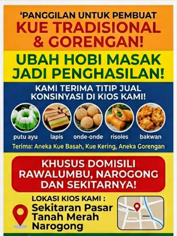 Jasa penitipan berbagai Makanan rumahan
