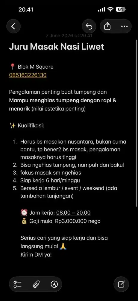 juru masak nasi liwet dan hias tumpeng