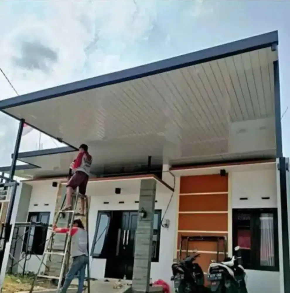 Kanopi rumah minimalis alderon+PVC