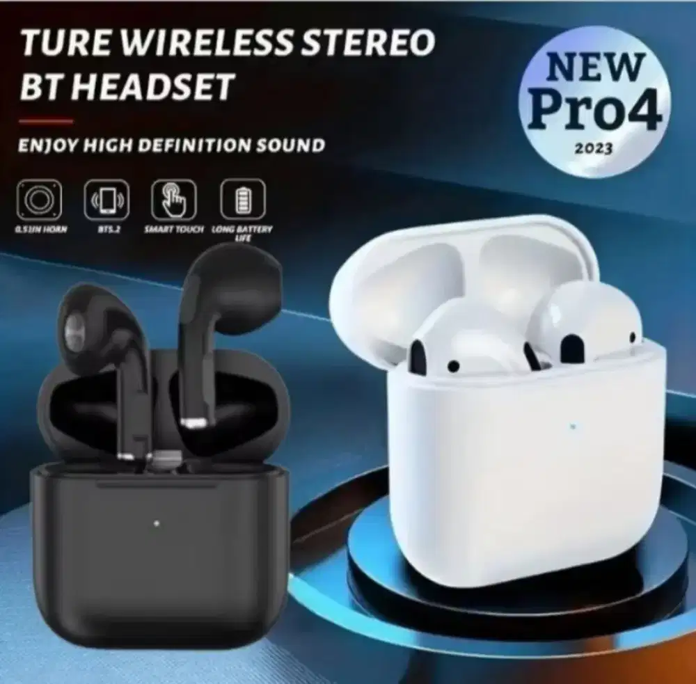 Tws pro 4 bluetooth earphone promo