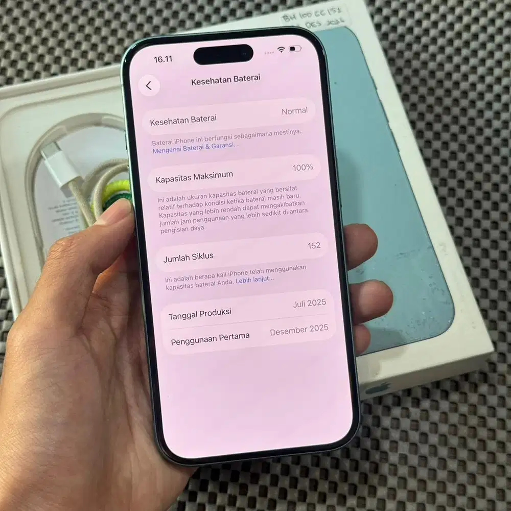 iPhone 16 128GB Teal Garansi Resmi iBox