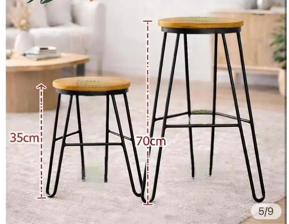 Kursi Bar Kayu Besi