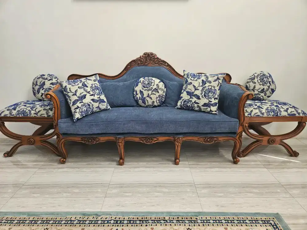 Sofa Set Ruang Tamu Asli Jati Jepara