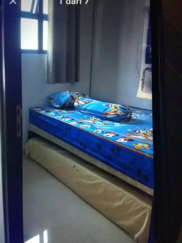 dipan sorong 2 in 1 spring twin bed atas bawah