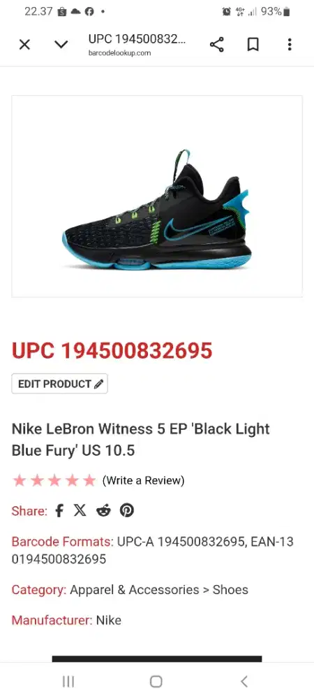 Lebron whitnes ep 5 size 44,5 origina
