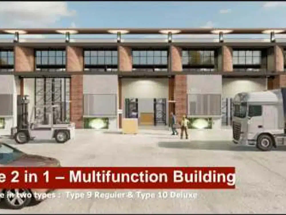 Jual Gudang Multiguna Primary Type 2 In 1 Multifunction Building Lebar 9 &10 Di Kawasan Jababeka Bizpark Cikarang