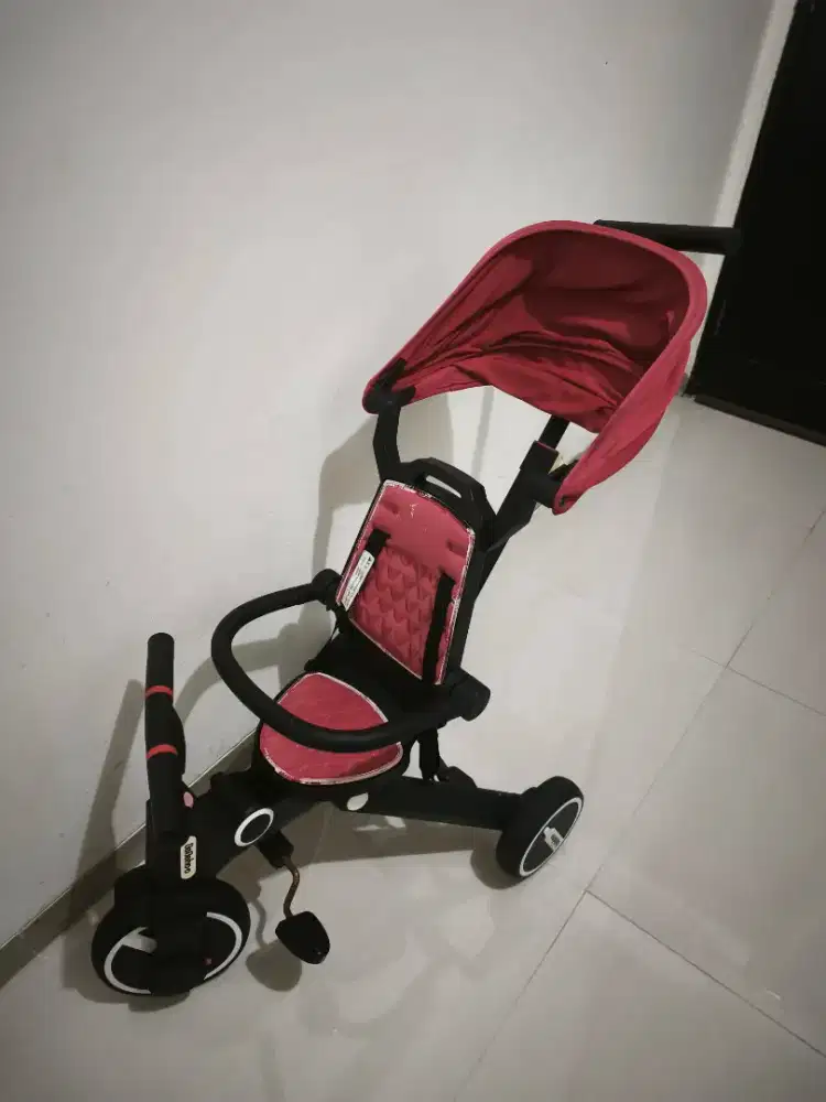 bebehoo generasi 2 stroller sepeda roda tiga lipat/folding