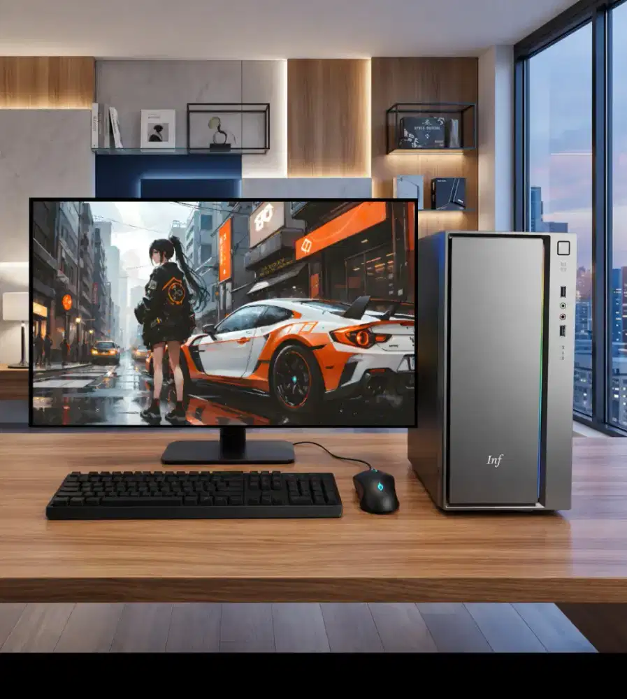 PC GAMING FULSET + LCD + RAM 8 GB + VGA 1 GB + HD 500 GB + GAMES APP