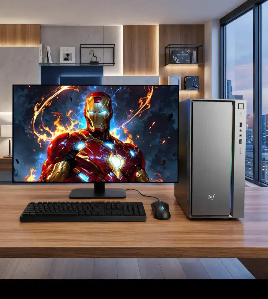 PC GAMING FULSET + LCD + RAM 8 GB + VGA 1 GB + HD 500 GB + GAMES APP
