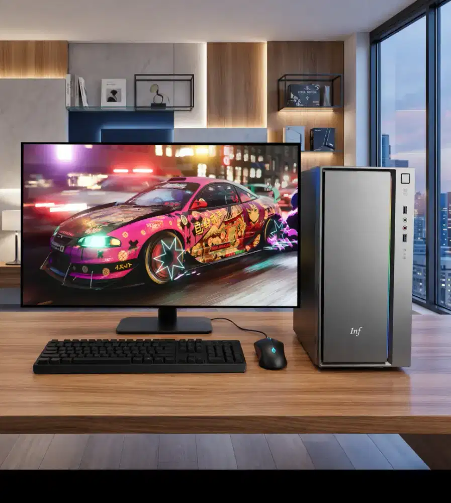 PC GAMING FULSET + LCD + RAM 8 GB + VGA 1 GB + HD 500 GB + GAMES APP