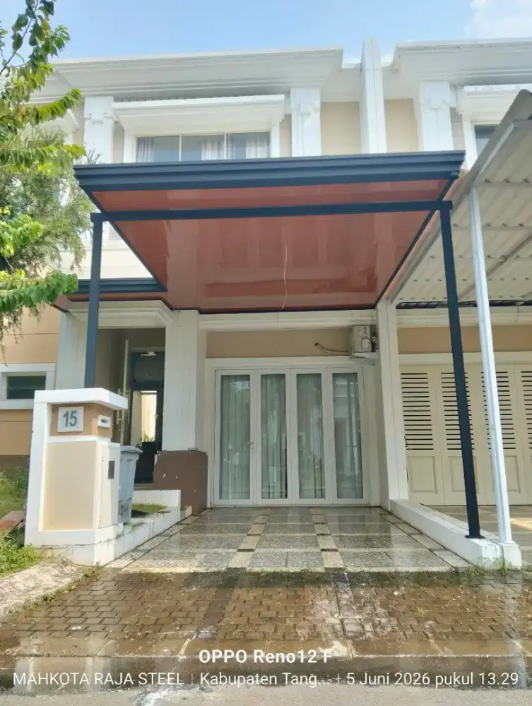Kanopi atap alderon single layer+plafon pvc