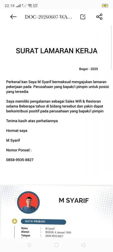 Pekerja keras untuk keluarga