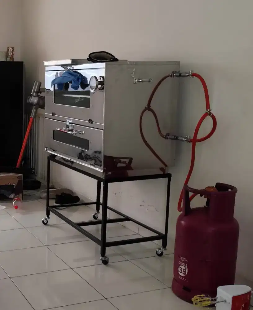Jual oven gas double deck