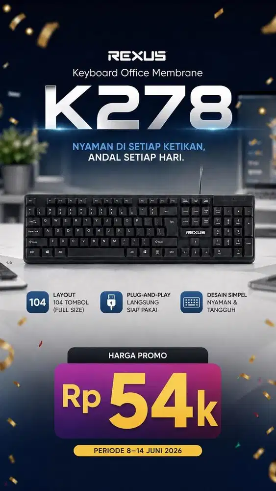 Rexus K278 keyboard wired
