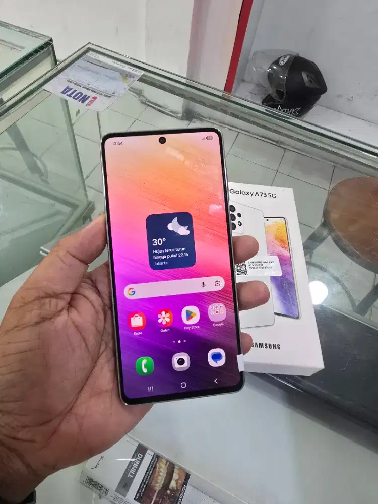 Samsung A73 5g 8/256 mulus lengkap sein