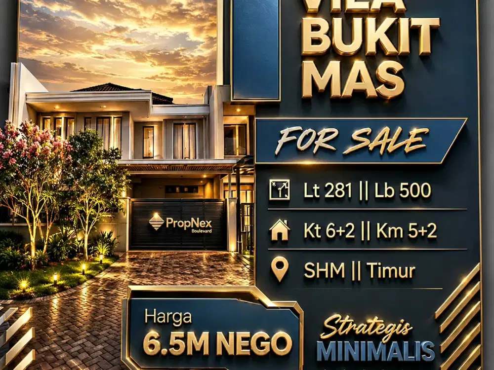 JUAL CEPAT MINIMALIS VILA BUKIT MAS DKT TOL SATELIT DARMO PERMAI