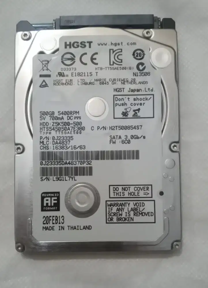 HGST SLIM 500 GB [ WINDOWS 10 - 22H2 ] FREE PASANG