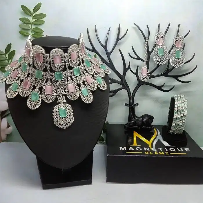 XL1 SET KALUNG INDIA CHOKER JEWELRY PERNIKAHAN WEDDING PREMIUM