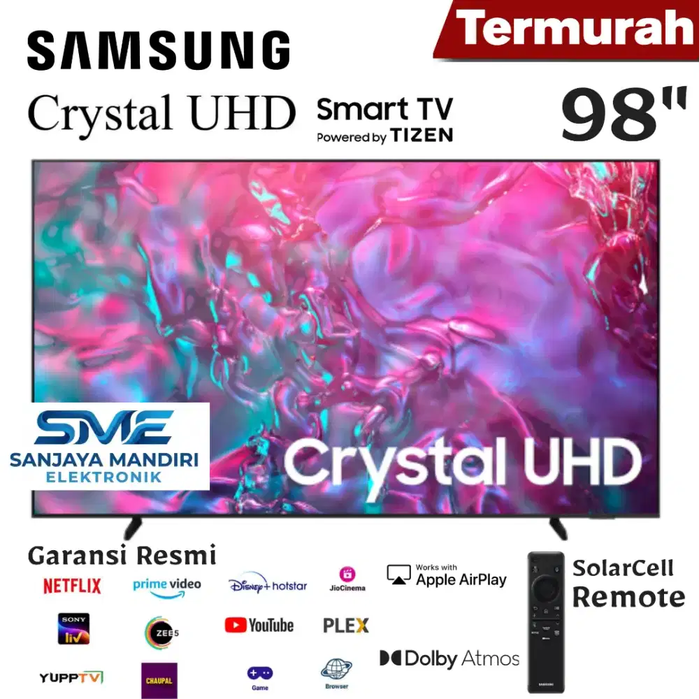 SAMSUNG Crystal 4K UHD 98 Smart TV Dolby Vision AIRPLAY 98DU9000 TIZE