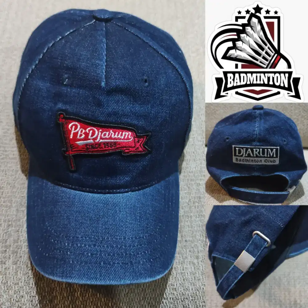 Topi bahan jeans edisi badminton