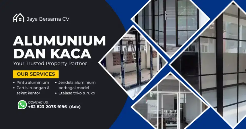 JASA PEMBUATAN PINTU ALUMINIUM & KACA BEKASI