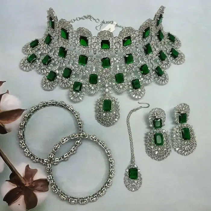 XL2 SET KALUNG INDIA CHOKER JEWELRY PERNIKAHAN WEDDING PREMIUM
