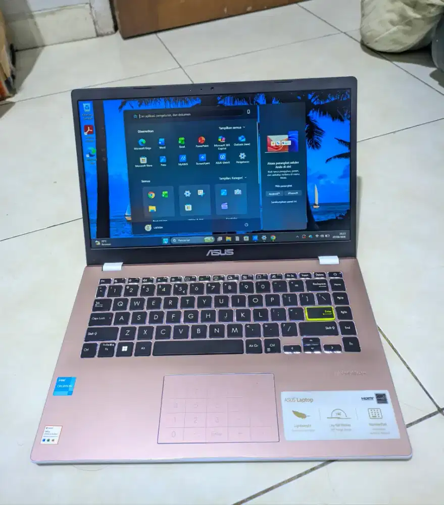 Laptop Asus Ram 8gb slim mulus