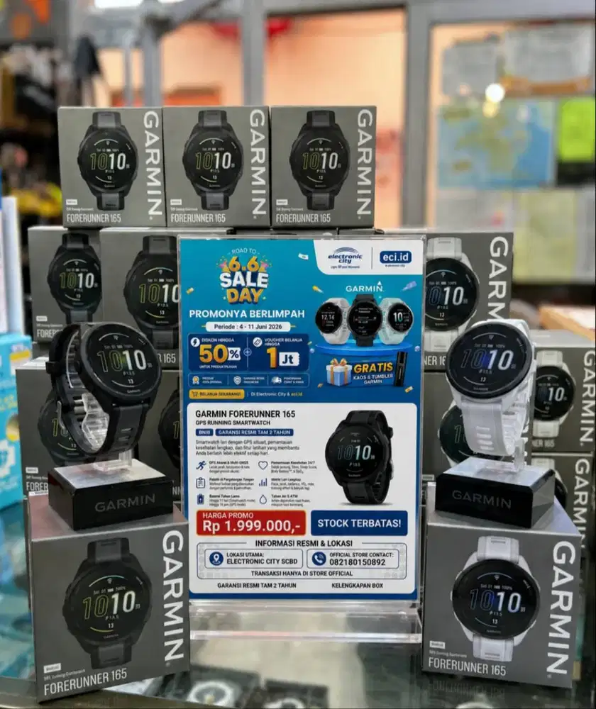 GARMIN FORERUNNER 165 NEW - GARANSI RESMI TAM