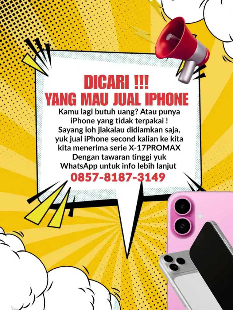 Dicari yang mau jual iPhone langsung cair