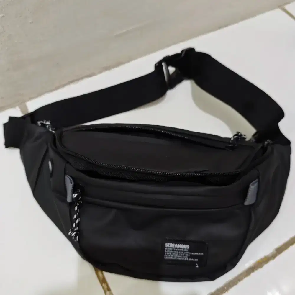 tas waistbag selempang pinggang pria wamita cowo cewe new