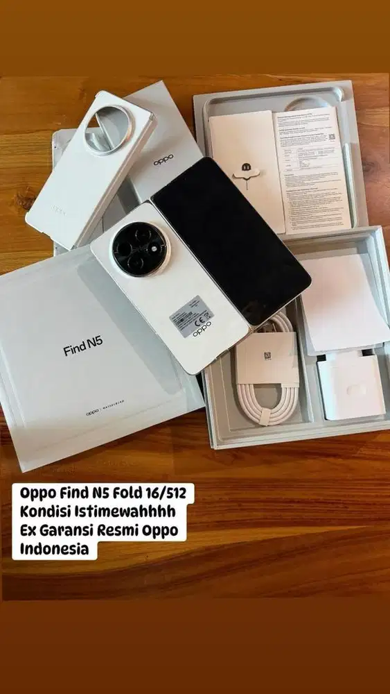 Oppo Find N5 Fold 16/512 White Second Resmi Oppo Indonesia