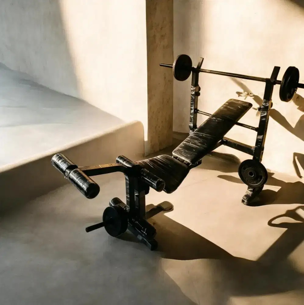 Promo Benchpress kettler beban 25kg lapis karet stick panjang