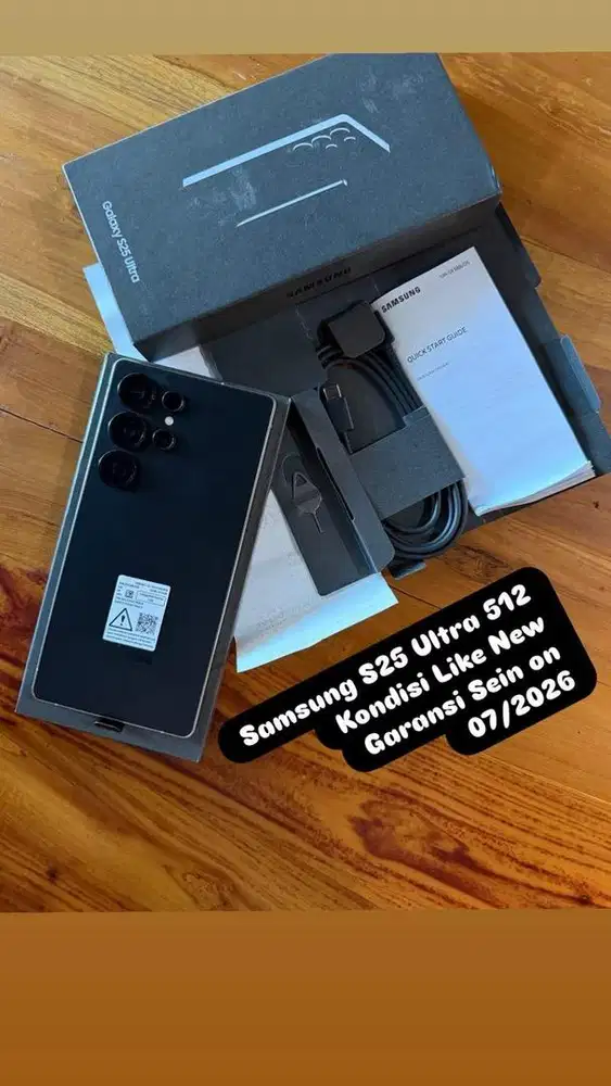 Samsung S25 Ultra 512GB Titan Black Second Garansi SEIN Aktif Like New