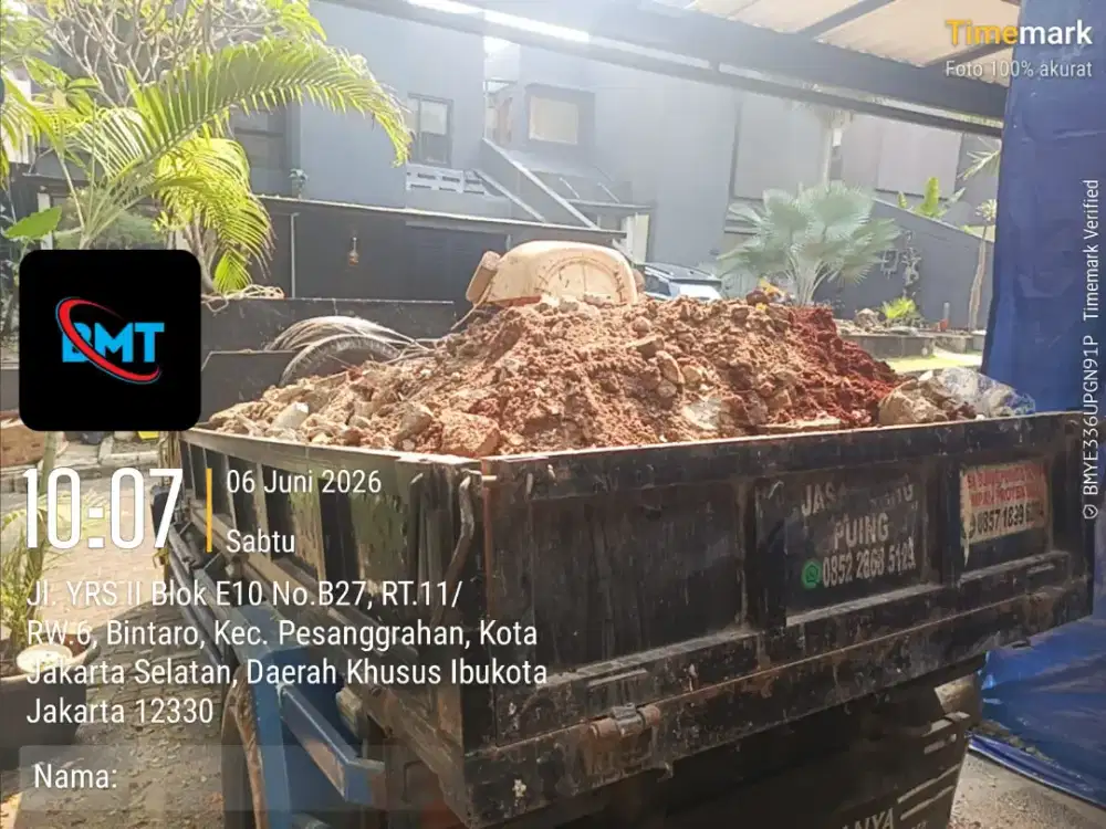Jasa buang puing dan sampah serta pengurugan