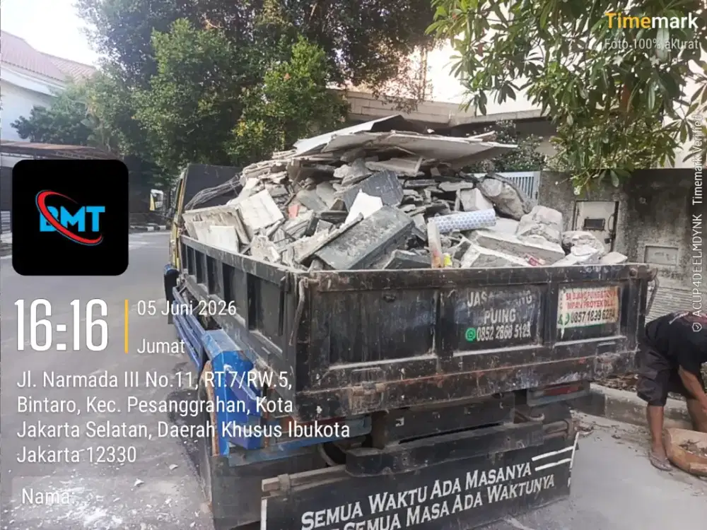 Jasa angkutan puing dan pengurugan