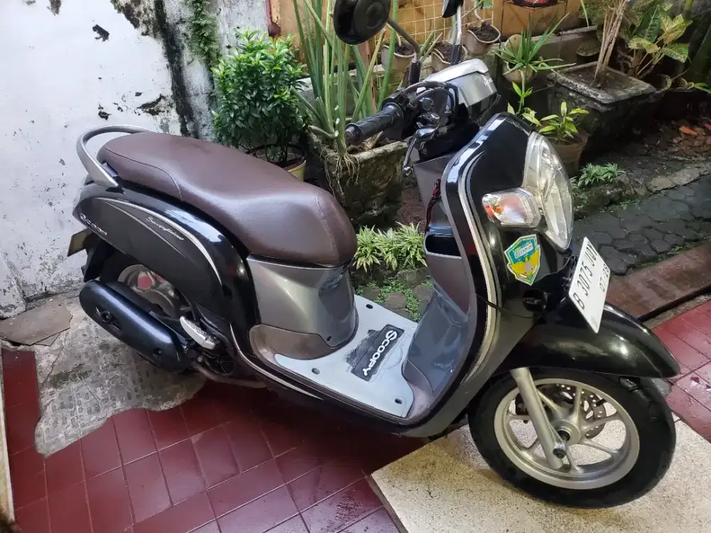 Honda Scoopy Stylish Hitam 2018 Full orisinil.