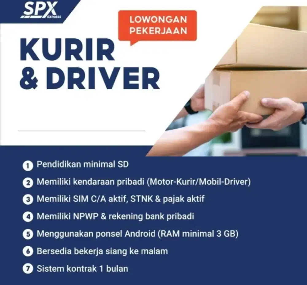 kurir Rider&Driver Shoppe express All Bogor&Depok