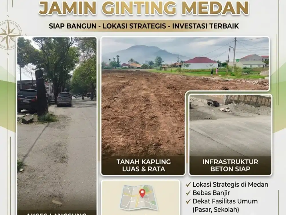 5 Menit USU | 2 Menit Jamin Ginting | 2 Menit Setiabudi | Untuk Inves Cocok Kali Pal