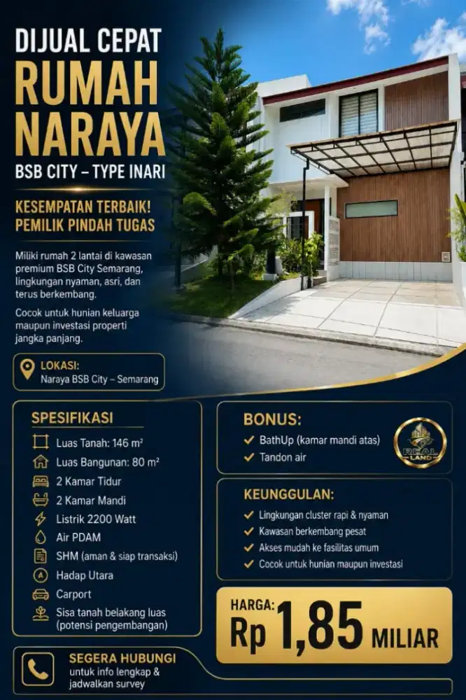 Naraya Residence BSB SEMARANG siap Huni