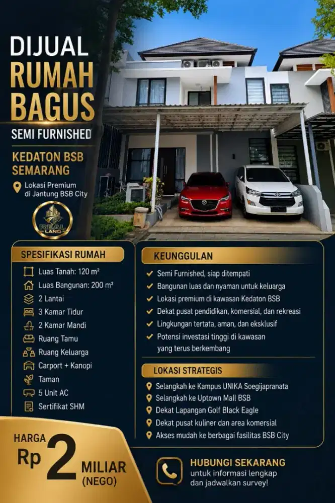 Dijual rumah Kedaton BSB SEMARANG siap Huni
