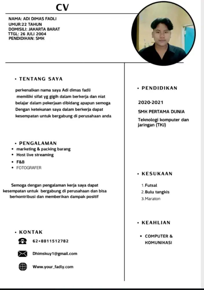 CARI KERJAAN APA AJA