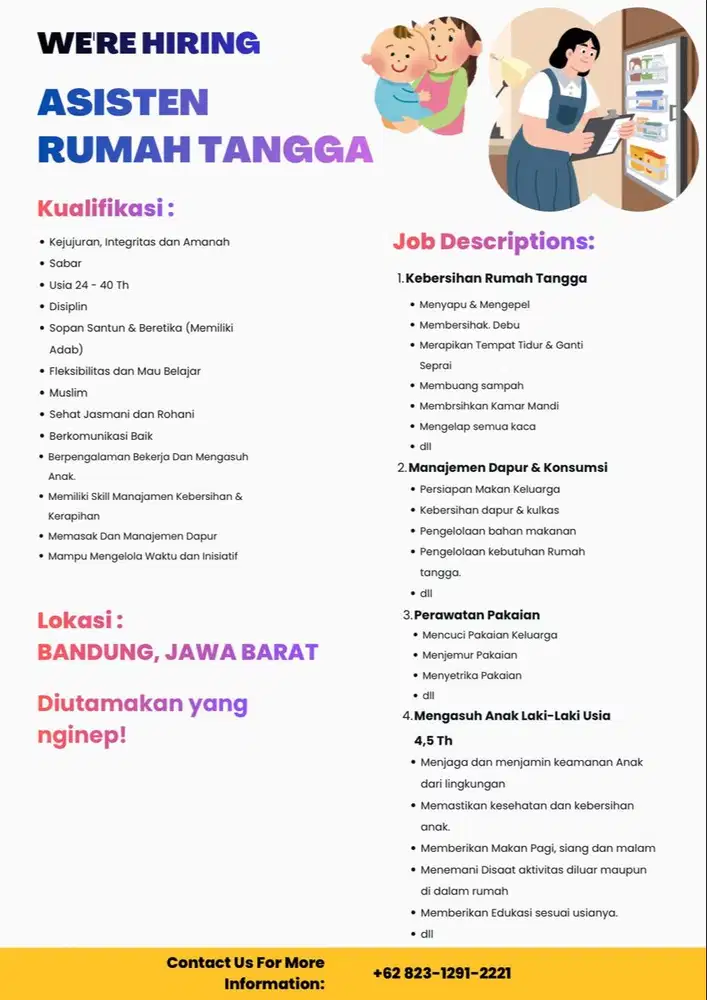 Dicari ART serabutan