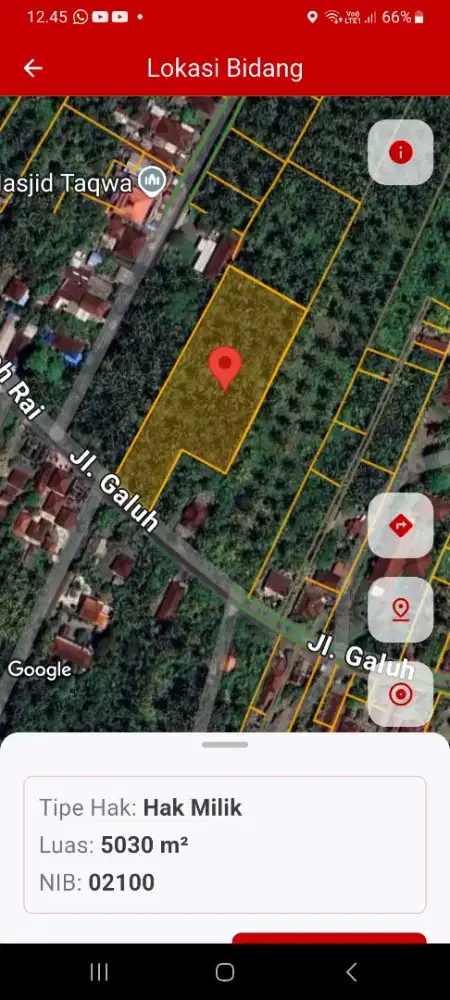Di jual tanah murah,zona pariwisata ( zina pink ),lokasi strategis,