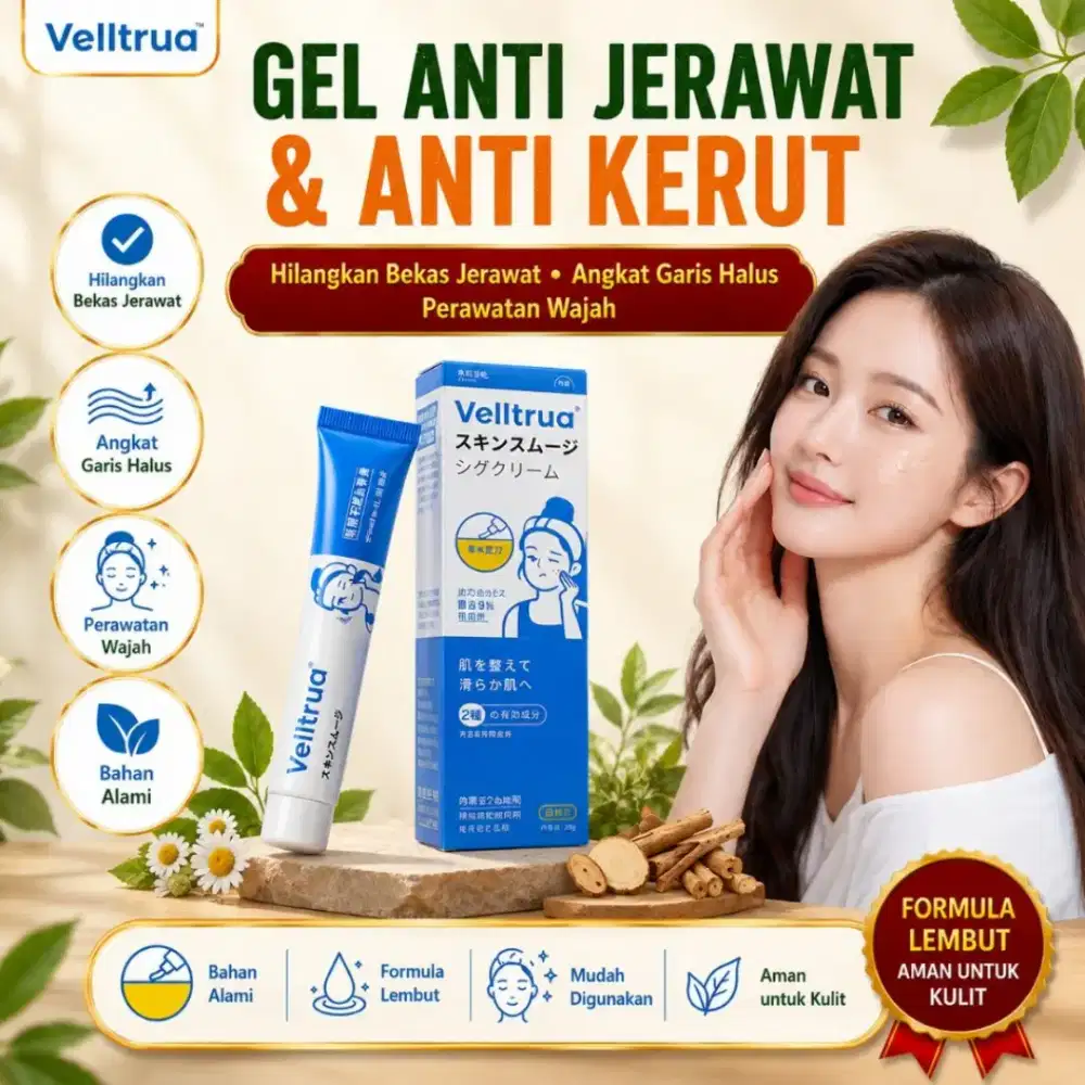 Velltrua Facial Gel Perawatan Kulit Wajah Membantu Menyamarkan Noda