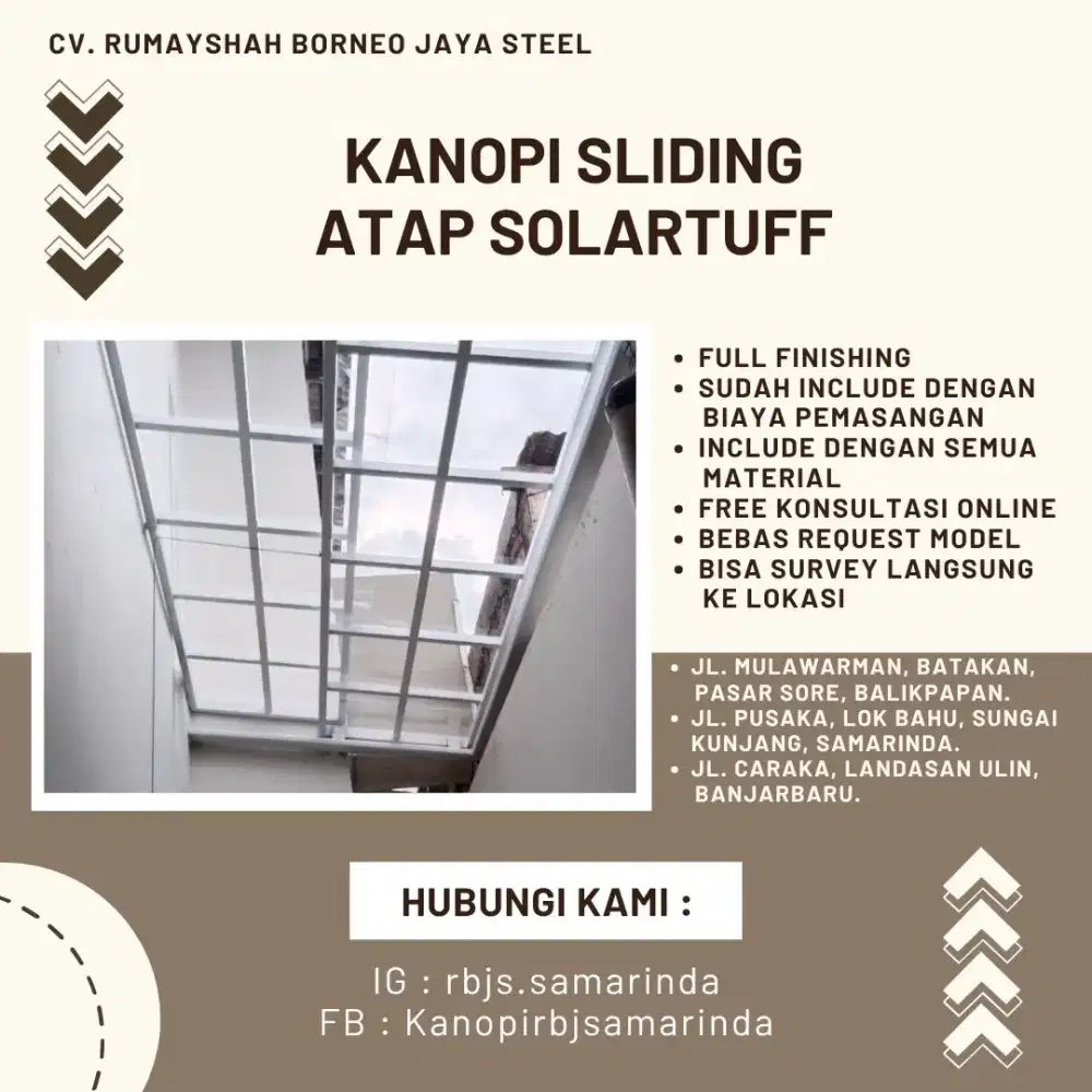 Kanopi Sliding Atap Solartuff