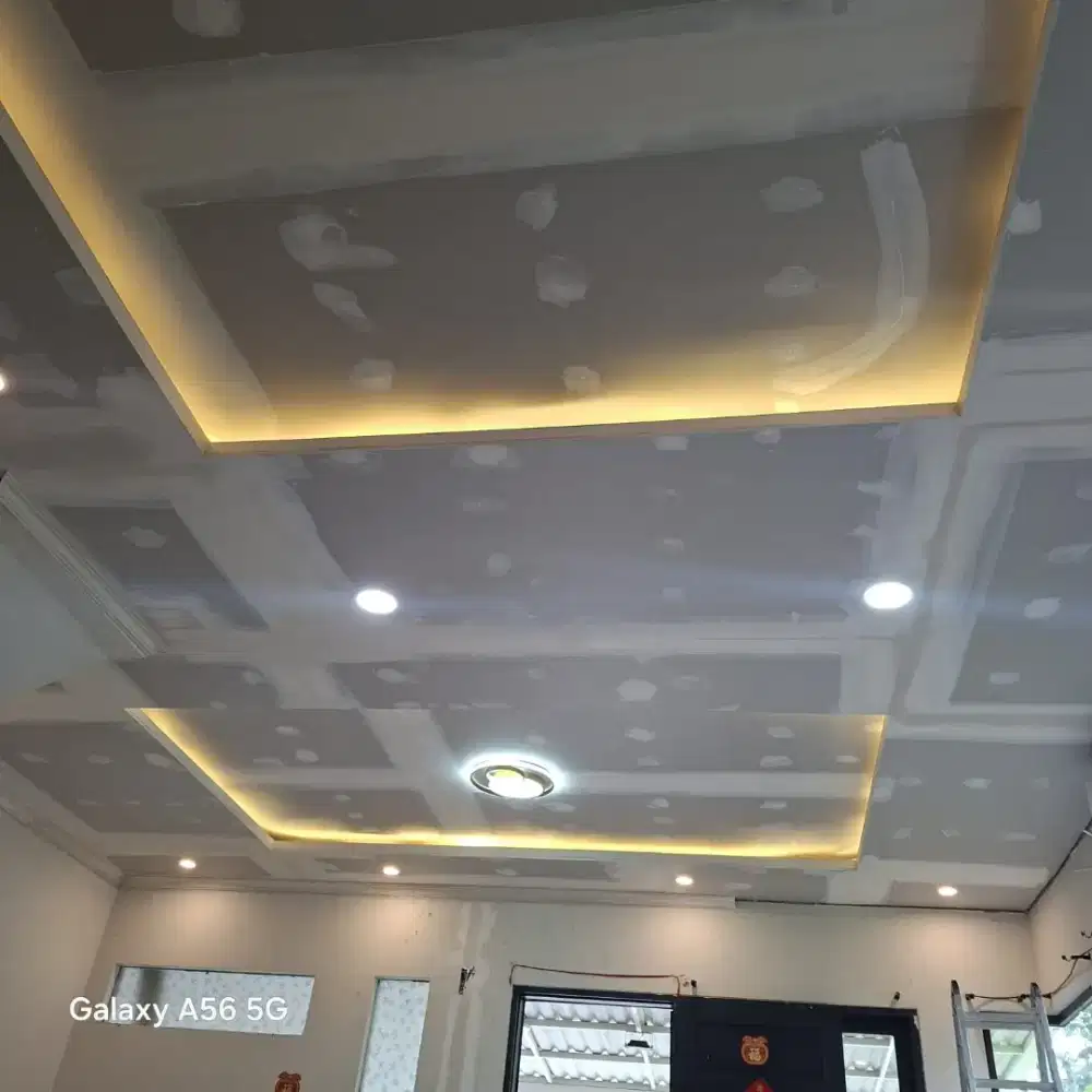 Pasang plafon gypsum+matrial,,Pemasangan plafon pvc/ gypsum