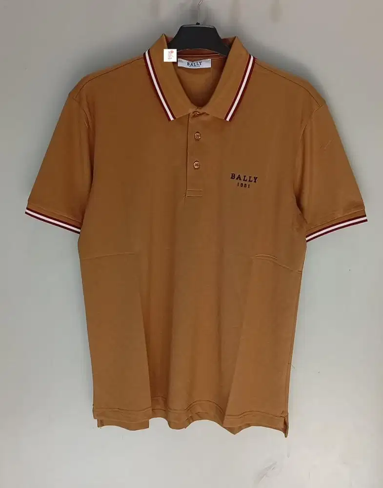 BALLY TWIN TIPPED POLO SHIRT BROWN