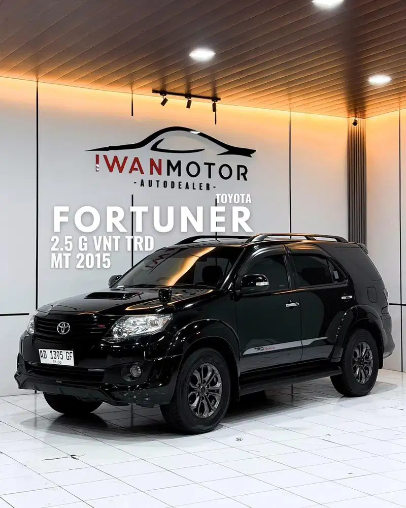 Plat AD Pajak Baru! Toyota Fortuner 2.5 G VNT TRD MT Tahun 2015