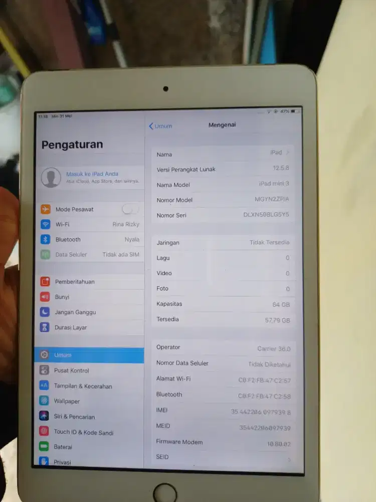 Ipad 3 mini second